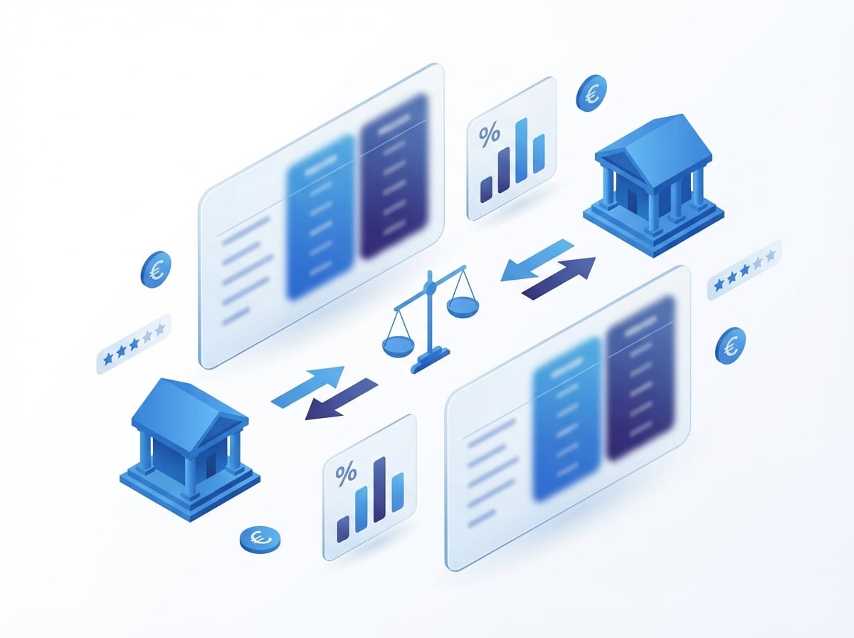 Comparación de propuestas bancarias en NexoBrokers — comparativa visual de TIN, TAE, bonificaciones y condiciones de múltiples entidades para operaciones hipotecarias
